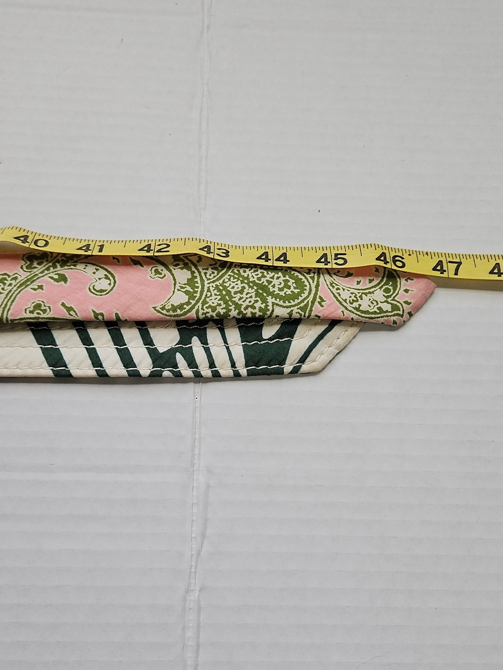 J. Crew Fabric Belts- Set Of 2 Pink Paisley + Cream Stripe with Antique Buckles - Picture 13 of 13